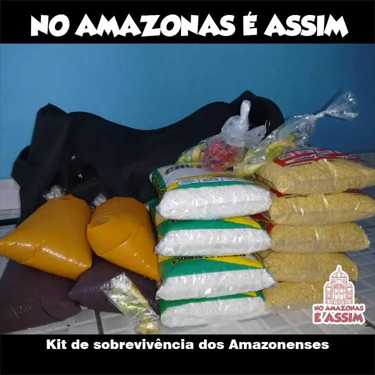 Quando amazonense vai viajar para outro estado, kit de sobrevivência... Um pedacinho do amazonas.