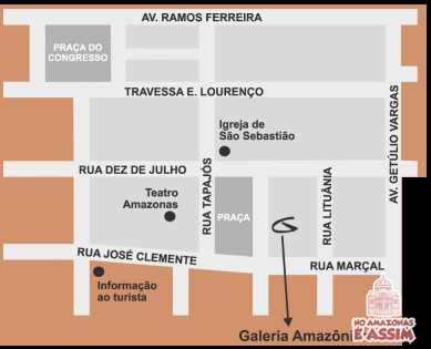 Galeria Amazônica Rua Costa Azevedo, 272 – Térreo Largo do Teatro – Centro Manaus – AM – Brasil 69.010-230 telefone (92)3233.4521 www.galeriamazonica.org.br