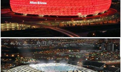 Allianz Arena em Munique - ALE e Arena da Amazônia em Manaus - BRA