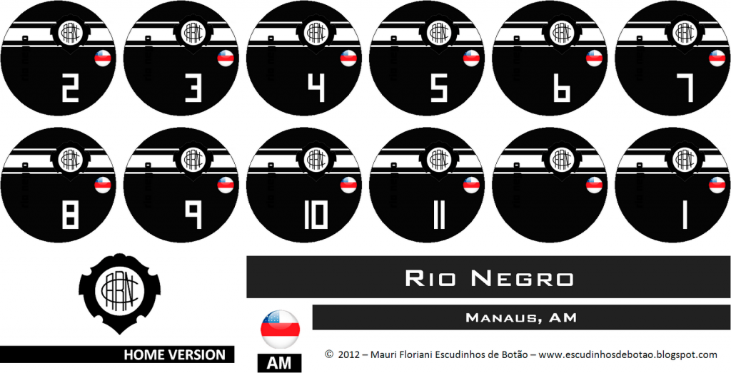 Escudo de botão do clube Atlético Rio Negro