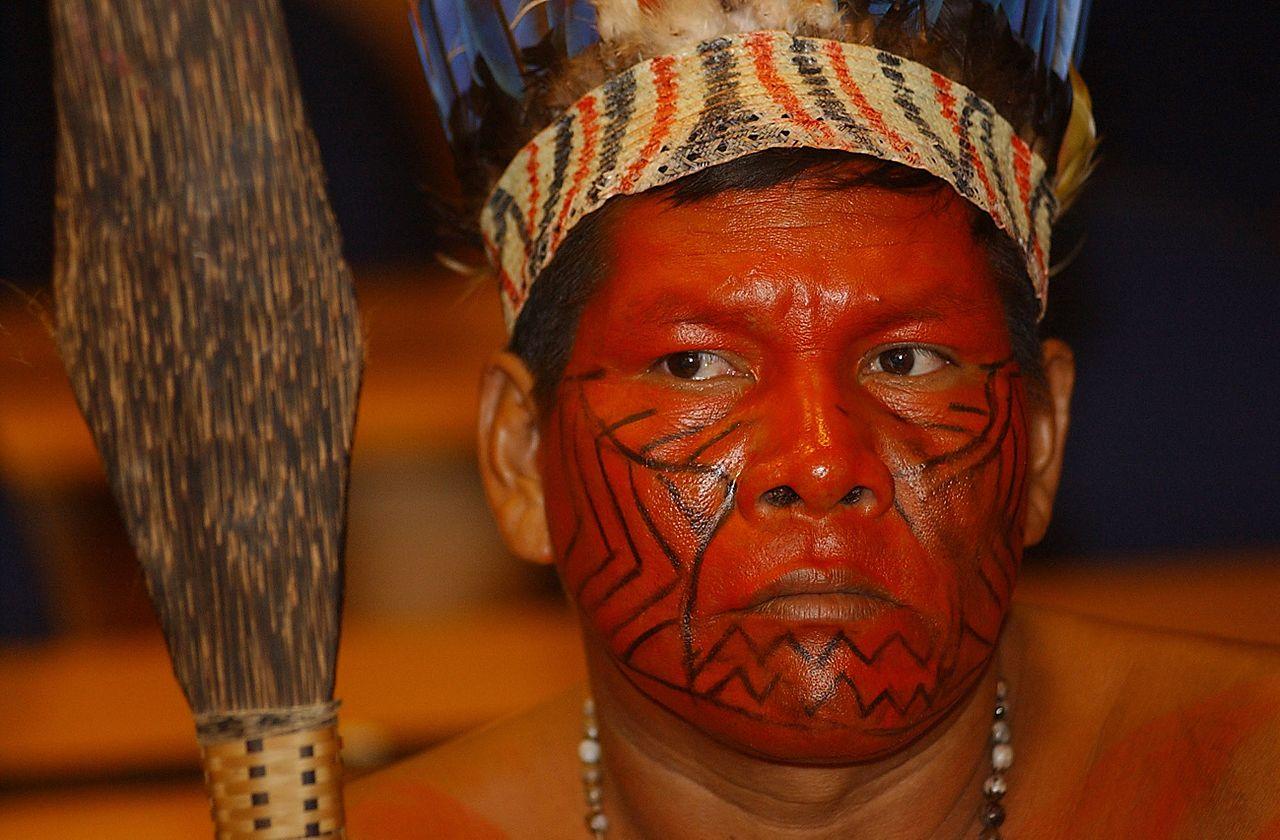 Cacique da etnia Mura (AM) durante reunião para tratar das reivindicações dos indígenas do Amazonas que havia 15 dias ocupavam a sede da Fundação Nacional de Saúde (Funasa) no estadofoto : Fabio Rodrigues Pozzebom/ABr
