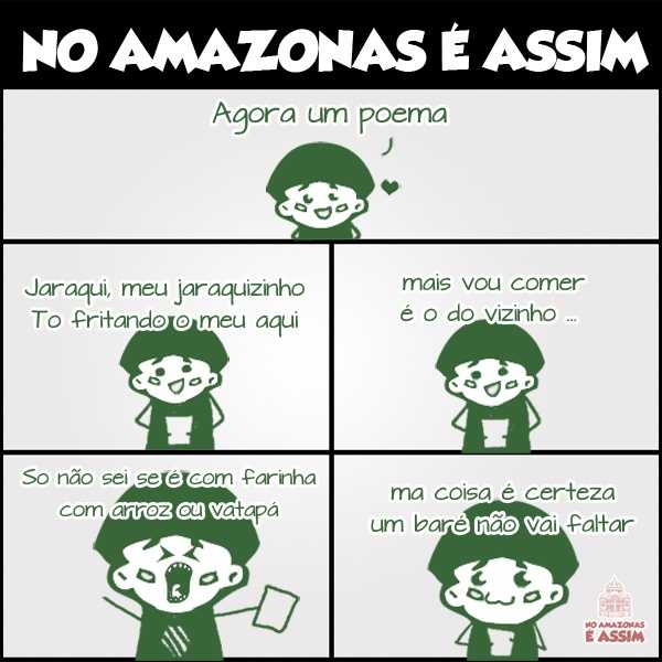 Jaraqui, meu jaraquizinho ... To fritando o meu aqui mais vou comer é o do vizinho ... Só não sei se é com farinha com arroz ou vatapá ... Uma coisa é certeza um baré não vai faltar ... Hehehe ... êêêê maninhooo sai daí nojento ... enviado por : Gilbersom Souza