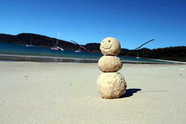 Boneco de Neve de Areia