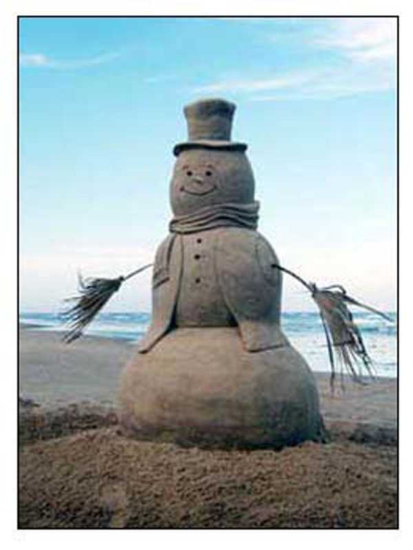 Boneco de Neve de Areia