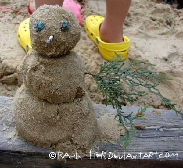 Boneco de Neve de Areia