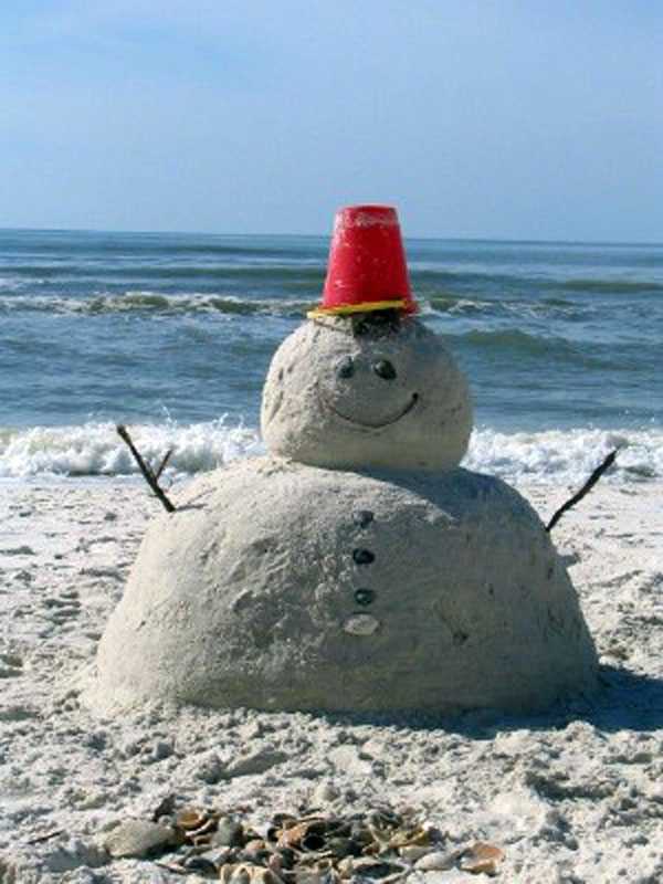 Boneco de Neve de Areia