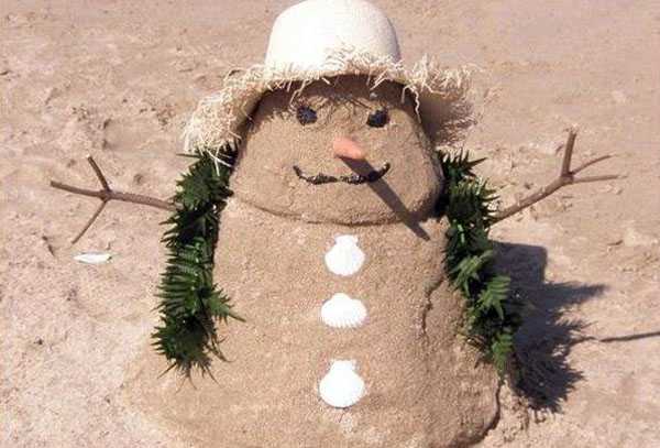 Boneco de Neve de Areia