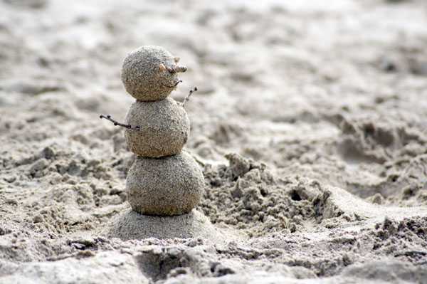 Boneco de Neve de Areia