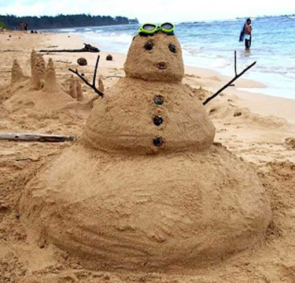 Boneco de Neve de Areia