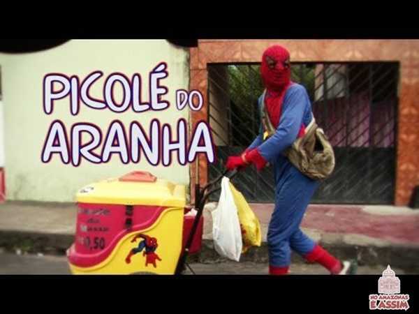 Homem Aranha no Amazonas vende picolé na Cidade Nova