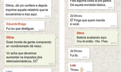 Conversa entre Lula, Zé Dirceu, Dilma, Eduardo Braga e Levy, conversam sobre o apagão.