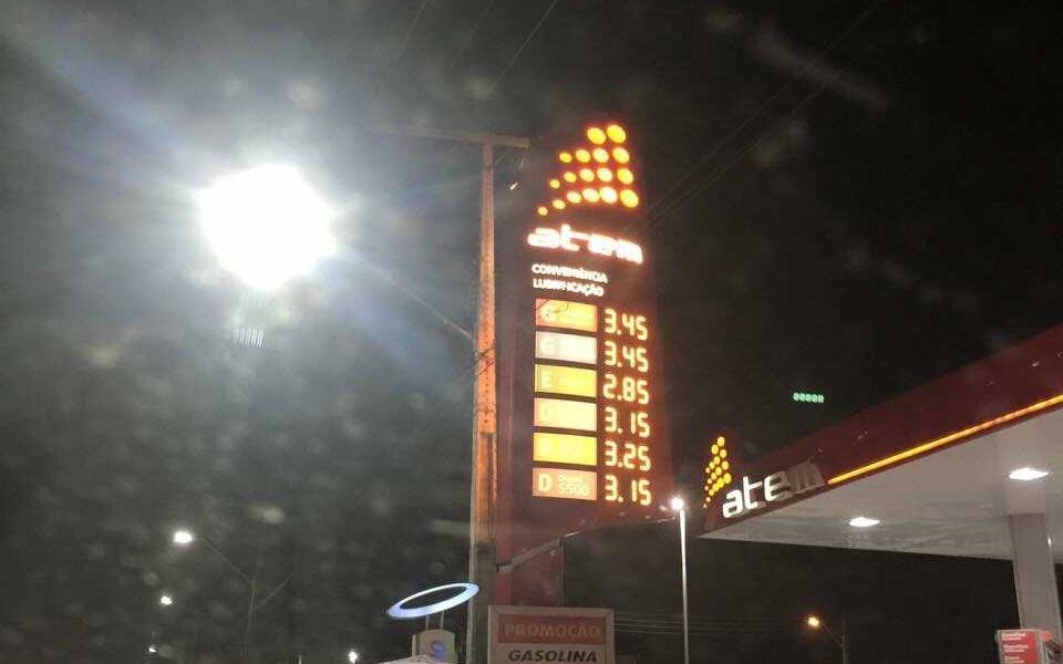 Gasolina a R$3,45