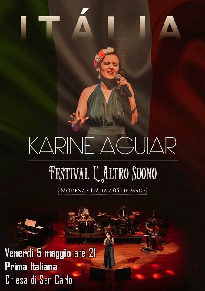 Cantora amazonense Karine Aguiar fará show na Itália em maio