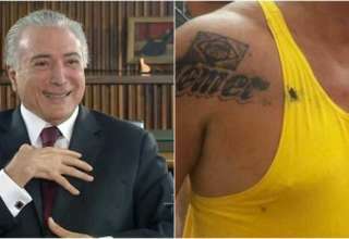 Deputado paraense tatua nome de Temer no ombro - Imagem: Divulgação