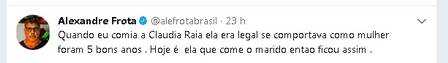 Alexandre Frota afirma que ex, Claudia Raia, é travesti e polemiza na internet - Imagem: Divulgação