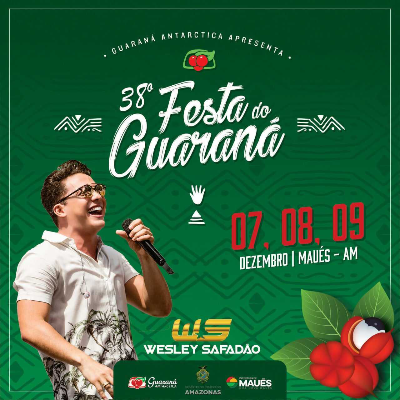 38ª Festa do Guaraná de Maués, na Amazônia, terá Wesley Safadão como atração principal