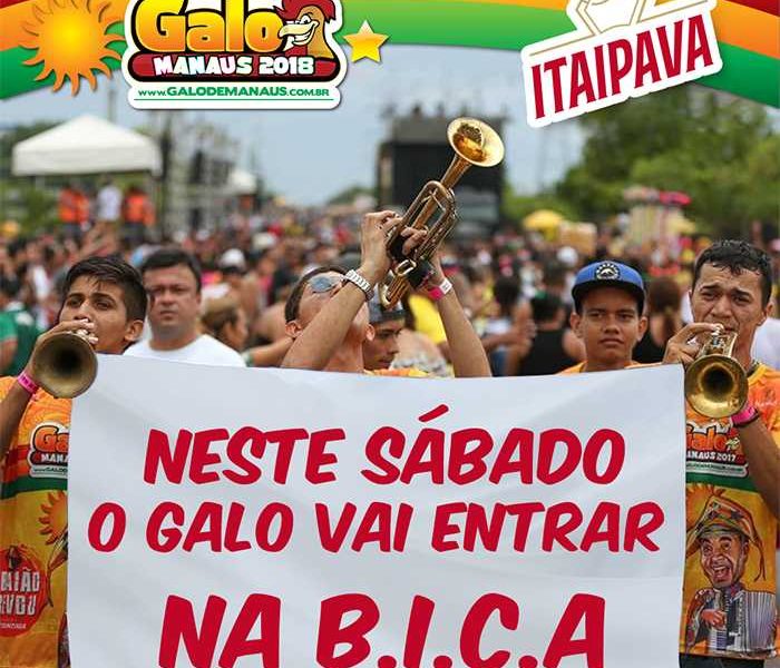 Galo de Manaus promoverá arrastão de Frevo no Centro de Manaus rumo à Banda da B.I.C.A