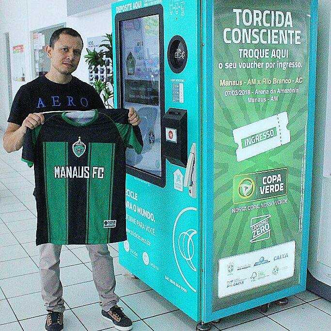 Garrafas PET e latinhas de cerveja e refrigerante valem ingressos para Manaus FC x Rio Branco-AC / Foto : Reprodução Facebook Manaus FC
