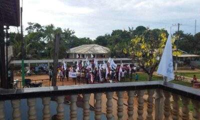 Prefeita de Pauini usa em horário de expediente servidores públicos para ocupar legislativo municipal e evitar processos de improbidade administrativa e de quebra fazer campanha para o candidato a governador Amazonino Mendes