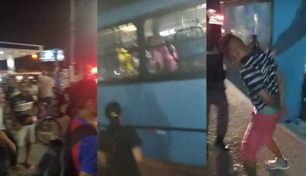 Vídeo: Homem tenta assaltar ônibus e é linchado por passageiros