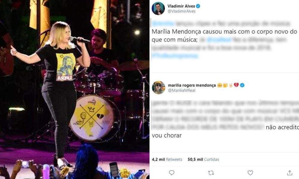 Marília Mendonça rebate crítica: ... 'Não acredito, vou chorar'
