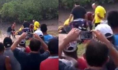 Vídeo mostra regaste de suposto corpo do cantor Gabriel Diniz