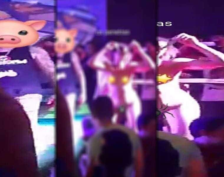 Forró em Manaus perdeu o limite. Mulheres nuas dançando com o "Mc Bacon"