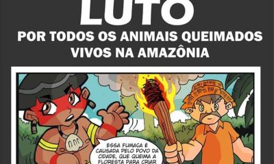 Luto por todos os animais queimados vivos na amazônia