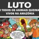 Luto por todos os animais queimados vivos na amazônia