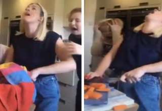 Mãe que finge cortar um dedo e seus filhos se desesperam a gritar / Foto : Reprodução Instagram
