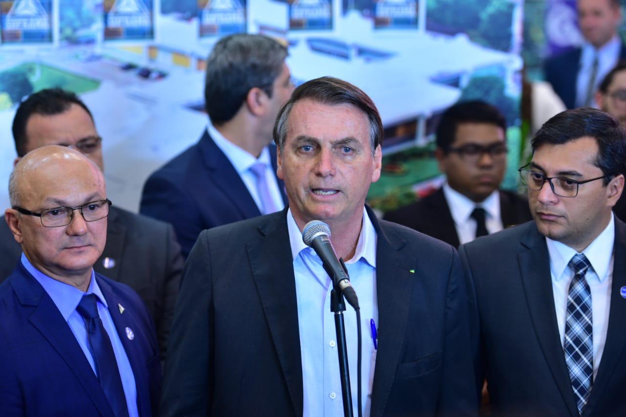 Wilson Lima e Bolsonaro abrem Feira de Sustentabilidade do PIM / Foto : Bruno Zanardo/Secom