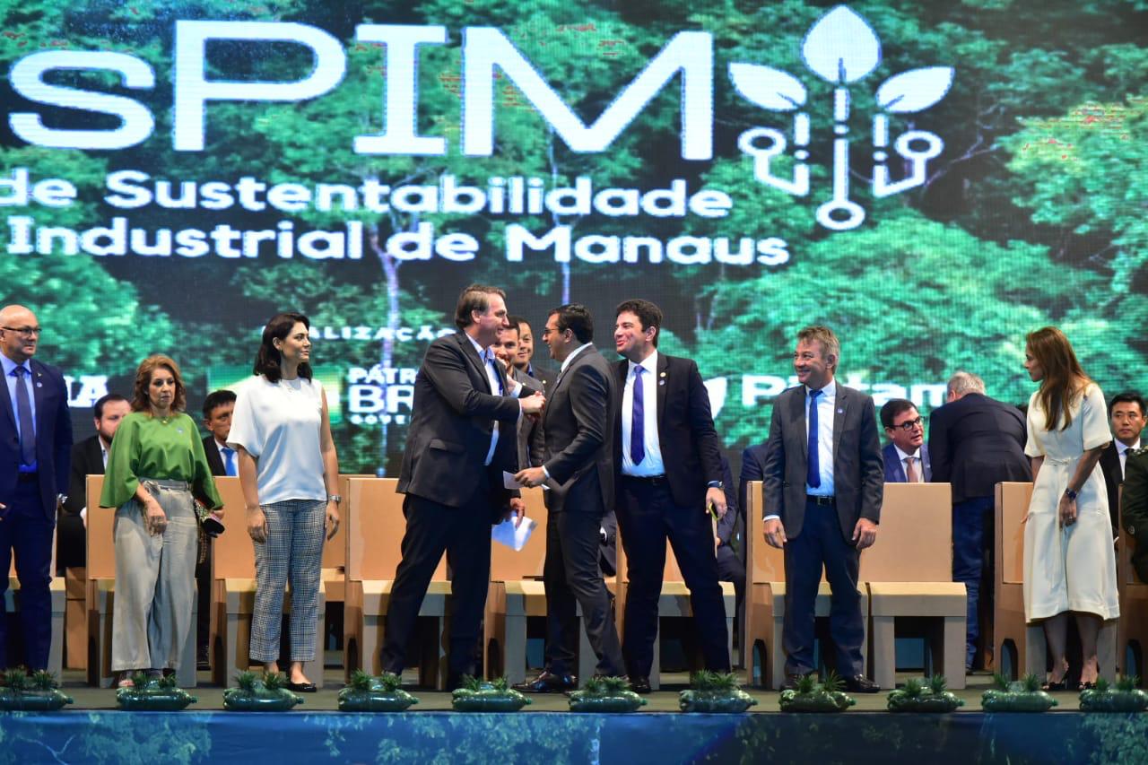 Wilson Lima e Bolsonaro abrem Feira de Sustentabilidade do PIM / Foto : Bruno Zanardo/Secom