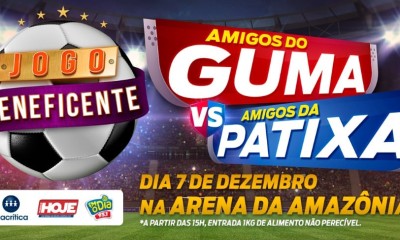 Convocação Jogo Beneficente Amigos da Patixa vs Amigos do Guma será neste sábado (30)