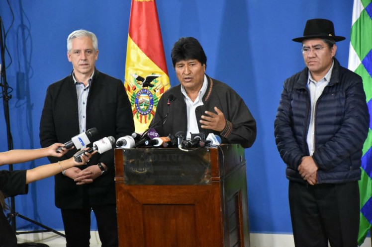 Evo Morales convoca imprensa e renuncia ao cargo de presidente da Bolívia