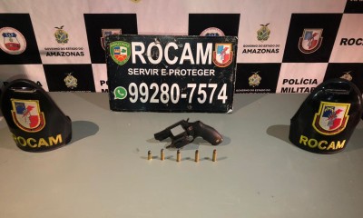 Polícia Militar, por meio da Rocam, detém suspeitos com arma e drogas no bairro Alvorada