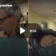 Após delicada cirurgia, veterinário embala cadela como bebê