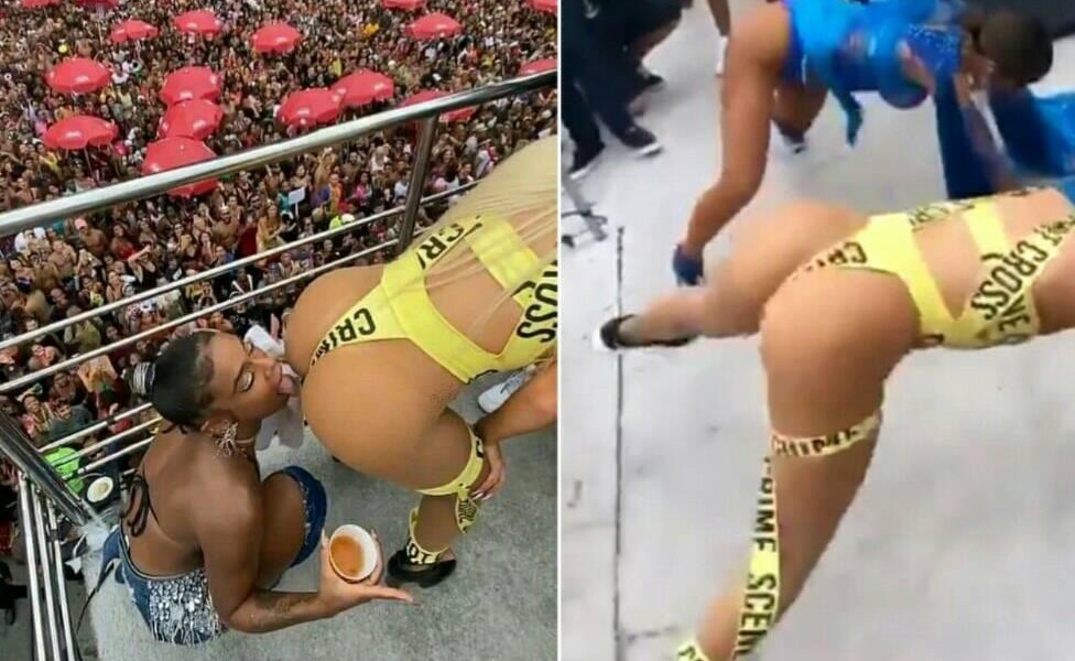 Anitta lambe ratiofly de Luísa Sonza durante fechamento do Carnaval 2020