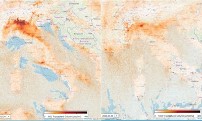 Mapa de Poluição atmosférica mostra Itália mais "limpa" devido o Coronavírus