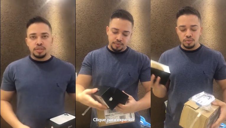 Homem compra iPhone pelo site da Casas Bahia e recebe macaxeira na caixa! Veja vídeo