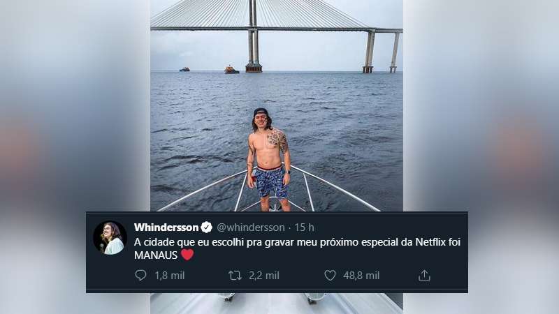 O que Whindersson Nunes está fazendo no Amazonas? Descubra!