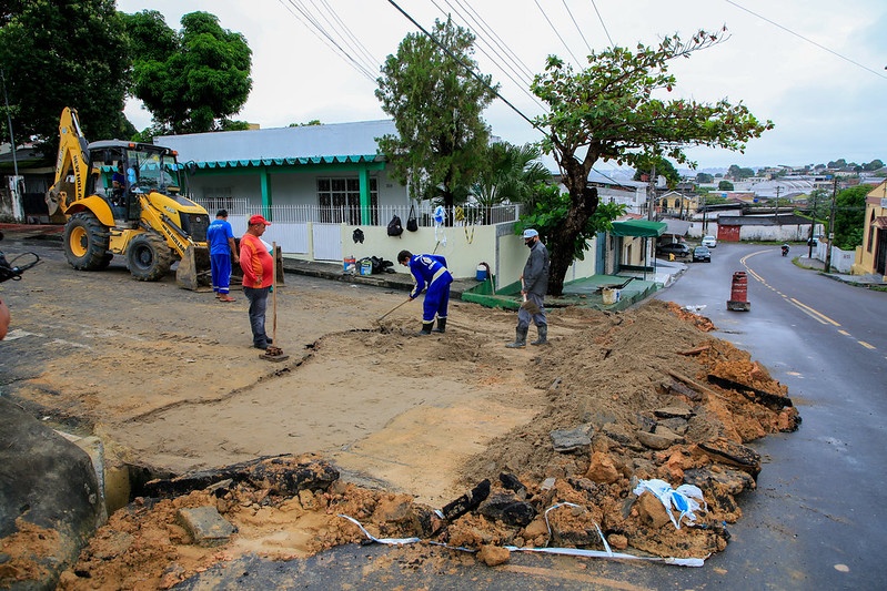 Prefeitura de Manaus avança em obras emergenciais em todas as zonas da cidade / Foto – Marcio Melo