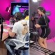 Taty Sindel, candidata do Miss Bumbum que arrancou a faixa da vice-campeã, fica P com Sérgio Mallandro