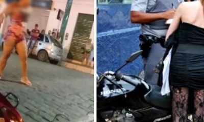 Mulher desconta chifre em moto após flagrar marido com traveco na garupa
