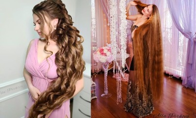 Conheça a Alla Perkova, a Rapunzel da vida real. Ela não corta os cabelos desde os 12 anos!
