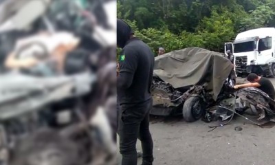 Vídeo : Acidente violentíssimo no Distrito Industrial faz motorista morrer após colidir frontalmente com caminhão