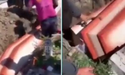 Vídeo: Corpo desaba após alças de caixão quebrarem durante enterro