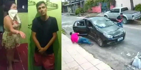 Casal que levou "côro" de traficantes após esfaquear motorista de aplicativo, é preso em Manaus