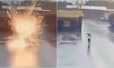 Nasceu de novo!: Homem que andava com guarda-chuva é atingido por raio e sobrevive; veja vídeo.