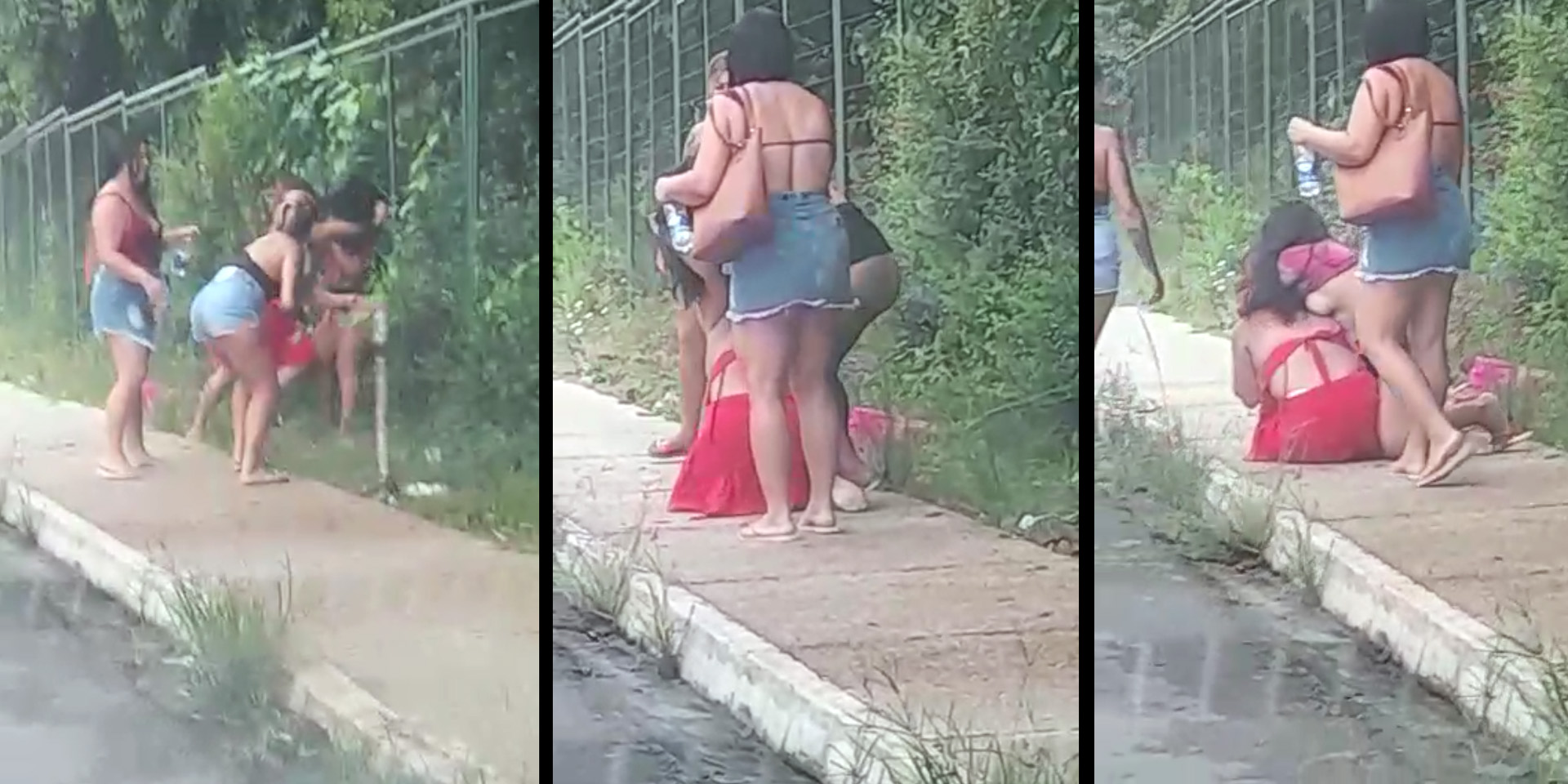 Vídeos : Mulheres se embolam na porrada no Cidade de Deus e chegam a praticamente ficar nua!