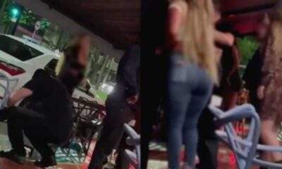 Vídeo : Ex-Mulher se encontra com amante em bar e o pau tora!